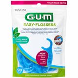 GUM Easy Flossers Cool Mint Floss Picks - 90 stuks - Met Fluoride & Extra Sterke Floss