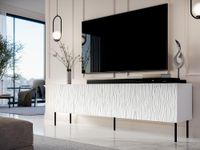 Meuble TV-Hifi JUNATO 4 portes blanc
