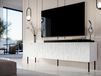 Meuble TV-Hifi JUNATO 4 portes blanc