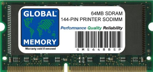 GLOBAL MEMORY 64 MB SDRAM 144-PIN SODIMM-geheugen voor printers (ZMC64/A, 001339MIU, SAVIN-ADQ, LANIER, CANON, 001178MIU, GESTETNER, 000829MIUL)