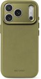 DECODED Housse en cuir pour iPhone 18 Pro Max / 17 Pro Max, Cuir pleine fleur premium, Compatible MagSafe, Anneau de caméra métallique entièrement protecteur, Protection contre les chutes jusqu'à 1,2 mètre, Bouton de caméra en verre de couleur assortie, Boutons métalliques, Vert