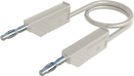 SKS Hirschmann MLN 50/2,5 WS Cordon de connexion Fiche banane 4 mm Fiche banane 4 mm 0,50 m Blanc 1 pièce(s)