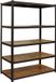 Merkloos Relaxdays Stellingkast - 500 kg - 200x120x50 cm - Industrieel