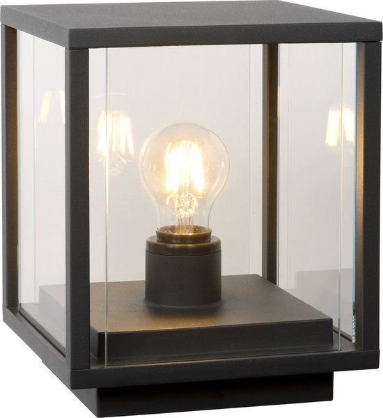 Lucide CLAIRE - Sokkellamp - 1xE27 - IP54 - Antraciet