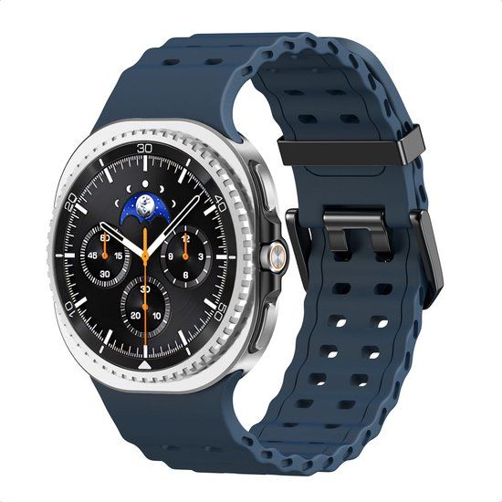 imoshion Ocean Siliconenband voor de Samsung Galaxy Watch 9 (40/44mm) / Watch 8 (40/44mm) / Classic (46mm) - Donkerblauw