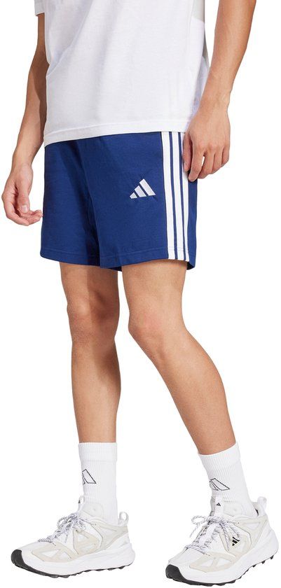 adidas Sportswear Essentials 3-Stripes Single Jersey Short 7-Inch Heren Blauw S