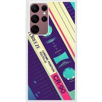 Samsung Bedrukt siliconen hoesje compatibel met Galaxy S22 Ultra Cassette Vintage