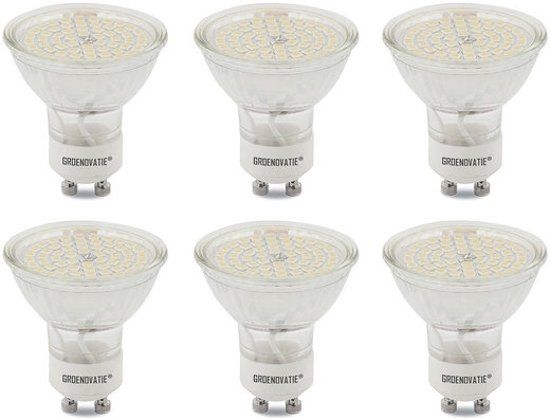 Groenovatie LED Spot GU10 Fitting - 5W - SMD - 6-Pack - Warm Wit