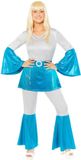 Amscan Riethmüller Europe GmbH Jaren 70 Disco Queen dameskostuum blauw