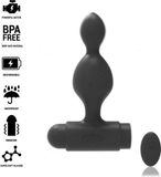 Black&Silver BLACK and SILVER Tucker Petit Anal Plug Silicone Remote Control