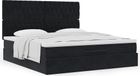 Maison Exclusive - Cadre de lit ottoman avec matelas, noir, 160x200 cm, velours