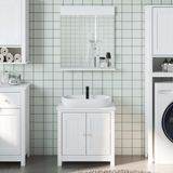 Maison Exclusive - Ensemble de meubles de salle de bains 2 pièces BERG, blanc, en pin massif