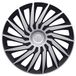 AutoStyle 4-Delige Wieldoppenset Kendo 14-inch zilver/zwart