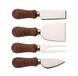 Dorre Odina Ost set de couteaux - 4 pièces d'outils à fromage avec motif bois plastique.