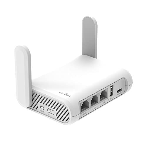 GL.iNet GL-SFT1200 (Opal) Secure Travel WiFi-router - AC1200 dual-band gigabit Ethernet draadloze internetrouter | IPv6 | USB 2.0 | MU-MIMO | DDR3 |128MB werkgeheugen | Repeaterbrug | Toegangspuntmodus (GL-SFT1200)