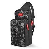 Xishwon Draagrugzak voor Nintendo Switch/Lite/OLED/Console/Dock/Joy-Cons en opbergaccessoires, draagbare schoudertas van nylon, waterdicht, voor heren, jongens, camouflage