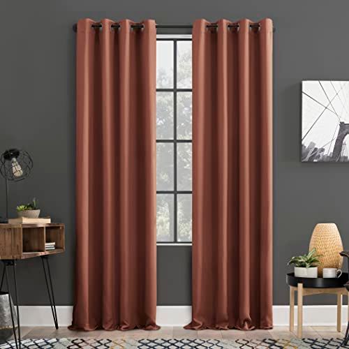 Sun Zero Soho Verduisterend Gordijnpaneel - 2 stuks - Terracotta - 54x84 inch