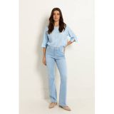 Claudia Sträter low waist flared jeans light blue denim