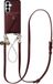 AVY Leren Hoesje geschikt voor Samsung Galaxy S26 | Met Koord en Magnetische Kaarthouder | Compatibel met MagSafe | Leather Case met 30CM & 130CM Koord & Wallet | Leather and Pearls | Burgundy