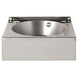 Basix Hand Wash Basin St/St, 384x333x138mm (Direct)