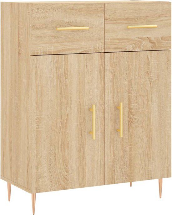 vidaXL Dressoir Sonoma Eikenhout 69,5x34x90 cm