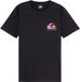 Quiksilver Kingpin T-shirt Zwart Korte Mouwen Biologisch Katoen Ronde Hals Regular Fit Printopdruk 12 jaar