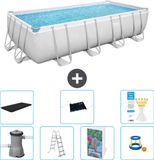 Bestway Rechthoekig Power Steel Zwembad - 488 x 244 x 122 cm - Grijs