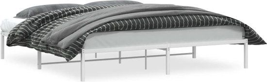 vidaXL Bedframe Metaal Wit 200x200 cm