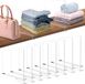 Shenzhen Haorui Industrial Technology Co., Ltd. Séparateurs d'étagères en acrylique transparent - organisateurs de garde-robe réglables - lot de 8