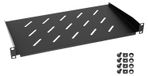 HMF 65499: Serverkastbodem | 19 inch | 1 HE | Inbouwdiepte 250 mm | Zwart