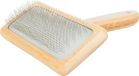 Trixie Brosse douce Bambou - Broches métalliques souples - 15x12 cm pour Chiens à poil rêche