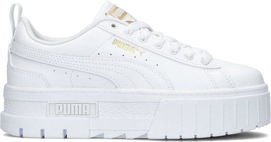 Puma Mayze Lth Jr Lage sneakers - Meisjes - Wit - Maat 37