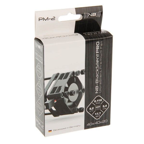 Noiseblocker BlackSilentPro PM-2 40x40x25mm Zwart