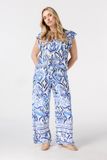 MS Mode Broek Wide leg broek met print