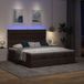 Maison Exclusive - Cadre de lit ottoman avec matelas, brun foncé, 180x200 cm, textile
