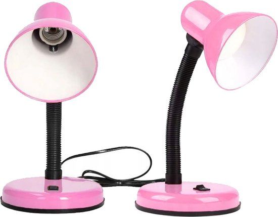 BES LED Velvin Brin LED Bureaulamp - E27 - Roze