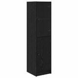 vidaXL Highboard Zwart Eiken 35 x 37 x 142 cm Bewerkt Hout
