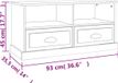 vidaXL Tv-meubel 93x35,5x45 cm bewerkt hout grijs sonoma eikenkleurig