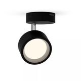 Philips Bracia Noir Rond Plafonnier/Applique Spot 5.5W Blanc Chaud LED