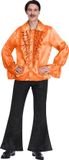 Amscan Shirt Satin Heren Polyester Oranje Maat M
