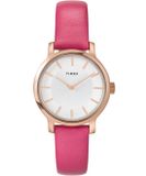 Timex Transcend Kwarts Analoog Horloge Roze Case: 100% Low Lead Brass | Armband: 100% Leather 31 TW2W54700AJ