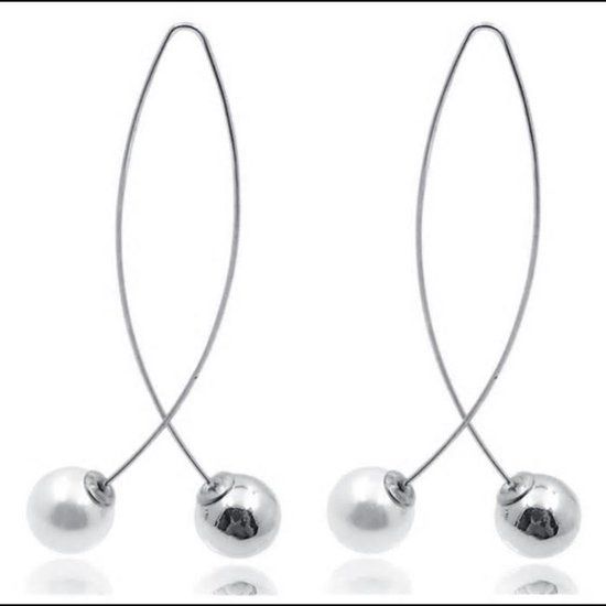 LGT JWLS LGT Jewels Damesoorbellen Cirkelvorm met Strik Zilver