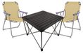 Mojawo Set van 3 kampeeraccessoires: kampeertafel, kampeerstoel. Afmetingen tafel: L70 x B70 x H56 cm