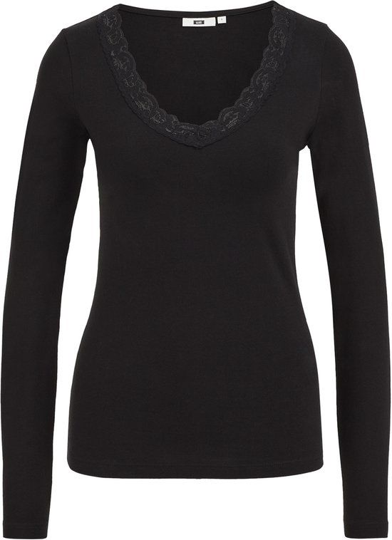 WE Fashion Dames jersey T-shirt met kant