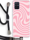 Case Company® - Samsung Galaxy A71 Case with Cord - Swirl Roos - Black Cord - Back Cover