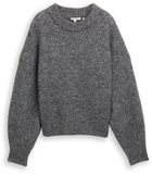 Tom Tailor Denim - Oversized gebreide trui - Maat XL - Stormy Gray Melange