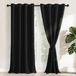 Merkloos Omgoods – Verdunkelungsgardinen mit Halterungen – 140 x 260 cm, Set aus 2 Stück