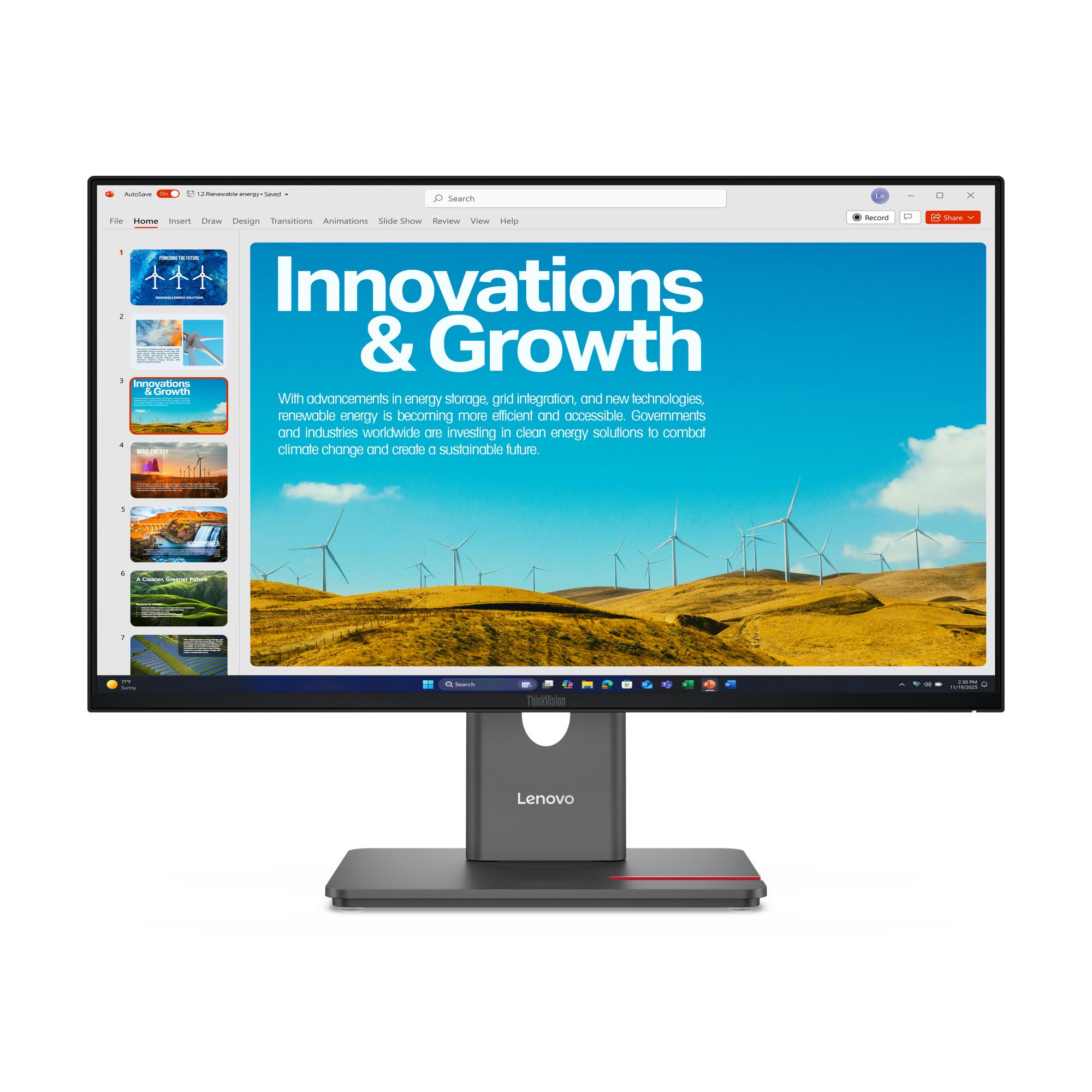 Lenovo ThinkVision P24QD-40 - 23.8" QHD Monitor - IPS - 120Hz - USB-C - Ethernet - Black