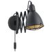 EGLO TREBURLEY Wandlamp - E27 - 65 cm - Zwart/Goud