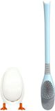 Ibenzoa® Set de brosse à toilettes en silicone avec support ventilé